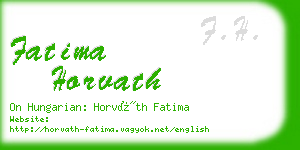 fatima horvath business card